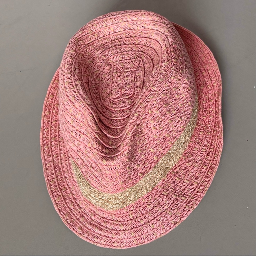 PANAMA JACK Vintage Woven Safari Straw Fedora Pinched Crown Unisex Beach Sun Hat - Picture 6 of 8